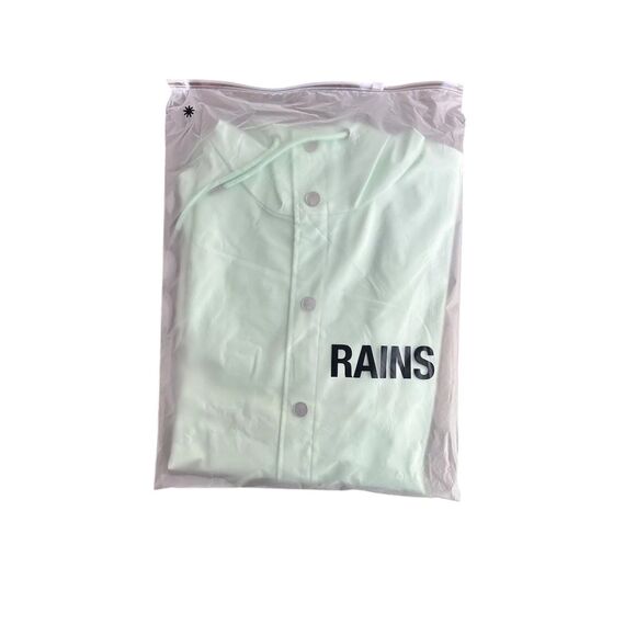 RAINS Mineral Mint Green Jacket| Mens XL/Women’s XXL Waterproof | Ret $250 - Picture 3 of 4
